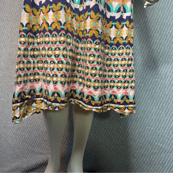 ANTONIO MELANI Multicolor Geometric Sleeveless Maxi Dress Size 8 Art Comfort - Picture 8 of 12